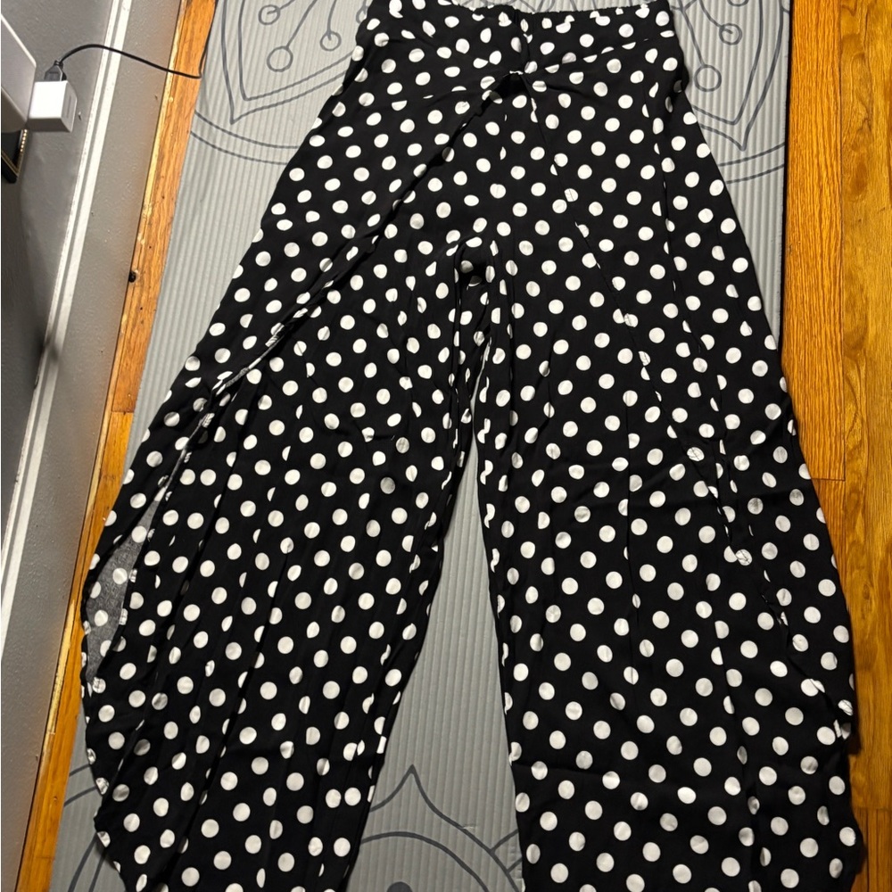 Black and White Polka Dot Pants